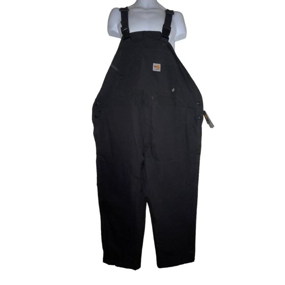 NWT Carhartt Duck Bib Overall Mens 48 30 Flame Resistant Heavyweight Quilt Lined - Picture 1 of 11